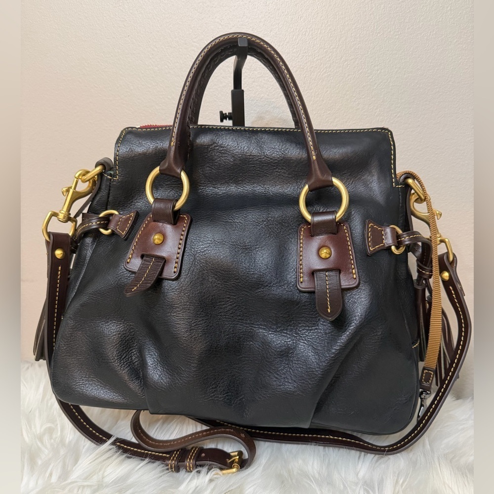 Dooney & Bourke Black Leather Satchel - Picture 3 of 16